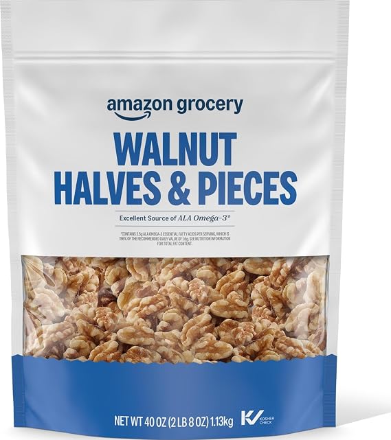 Amazon Grocery, Walnut Halves & Pieces, 40 Oz (Previously Happy Belly, Packaging May Vary)