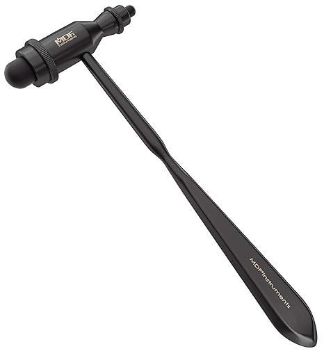 MDF Instruments, Tromner Neurological Reflex Hammer with Pointed Tip Handle for Cutaneous and Superficial Responses - Free-Parts-for-Life (MDF555) (All Black (Blackout)) | Pointed Tip Handle for Cutaneous and Superficial Responses, For neurological exams,