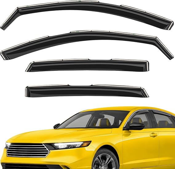 Extra Durable Window Deflectors in-Channel Window Visors Rain Guards Fit for Honda Accord 2023-2026, Sun Visors, Wind Vent for Shades, Exterior Car Accessories - 4pcs. AG0494