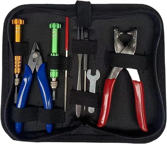 Racket Stringing Tool Kit, 8-Piece Steel Set with Storage Bag for Badminton and Tennis Restringing