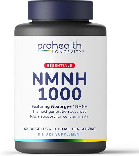 ProHealth Essentials NMNH 1000, Featuring Nexergy+,1,000mg, 60 Capsules