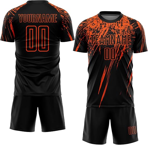 Custom Men Women Youth Soccer Team Jersey Printed Personalized Splash Pattern Football Shirts Shorts Sets Sports Uniform