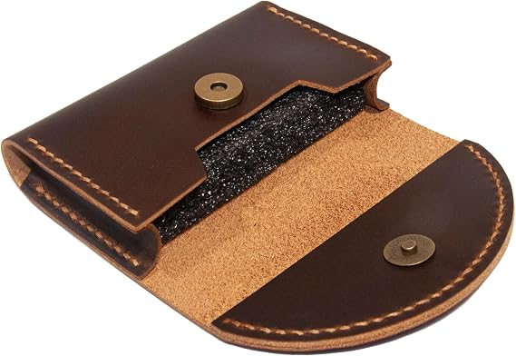 Personalized,Leather Origami Wallet, Coin Purse And Card Case Wallet, Leather Business Card Holder, Credit Card Holder, Magnet button wallet