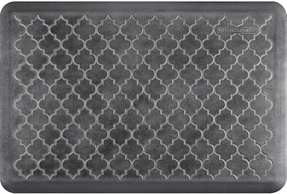 WellnessMats Trellis Collection Anti-Fatigue Floor Mat, Polyurethane Ergonomic Support Pad for Home, Kitchen, Garage, Office Standing Desk Water Resistant - Made in USA