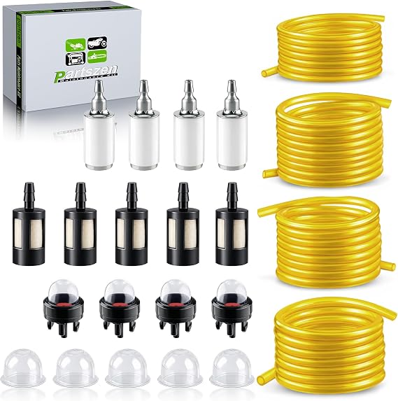 4 Sizes 4 Feet Fuel Line Hose for Zama Stihl Homelite Poulan Craftsman Husqvarna String Trimmer Chainsaw Blower Small Engine with Fuel Filters,Snap in Primer Bulb,Primer