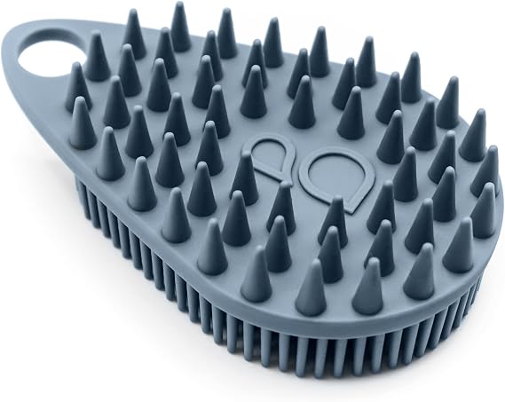 Scrub-dubTM - Premium Antimicrobial Scalp and Body Scrubber | Face Exfoliator and Scalp Scrubber for Dandruff | Loofah and Exfoliating Washcloth Replacement | Made in The USA | Glacier Blue