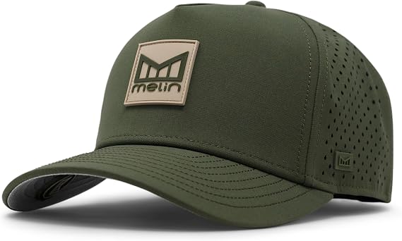 melin Odysea Stacked Hydro, Snapback Hats, Water-Resistant Baseball Caps for Men & Women, Golf, Running, or Workout Hat