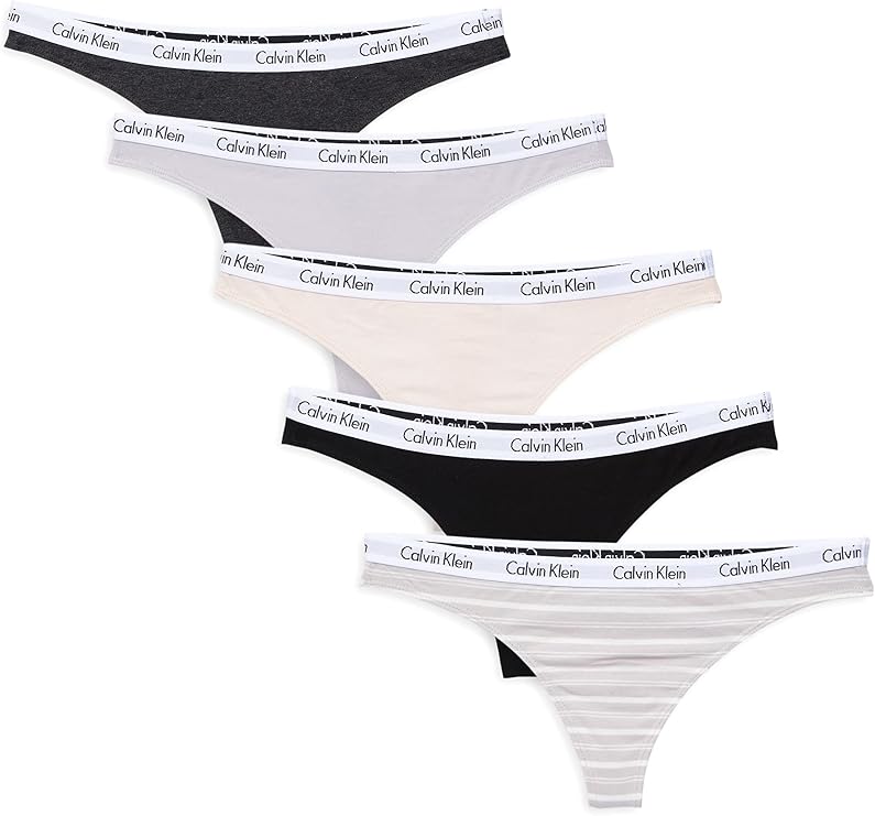 Calvin Klein Women`s Underwear Carousel Thong 5 Pack (B(QP2140-530)/P, Large)