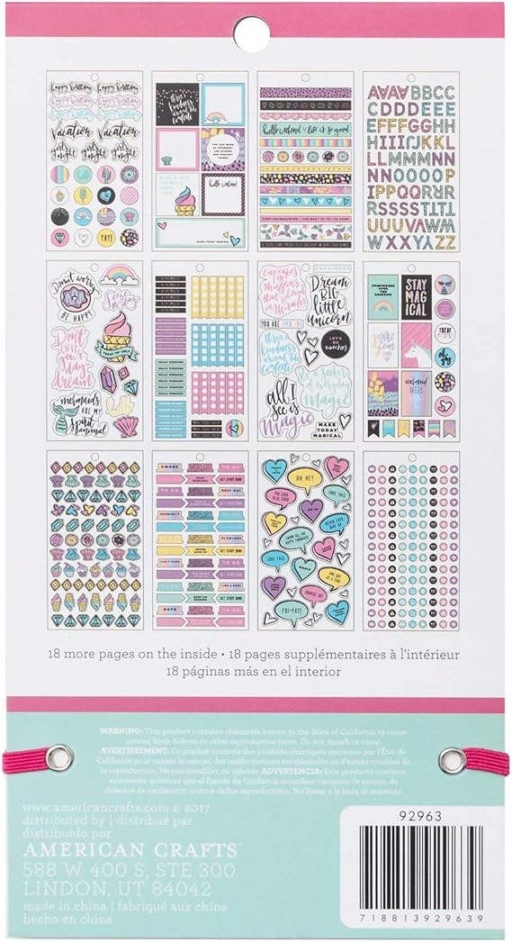 American Crafts 92963 1708Piece Color Magic Sticker Book Sticker Books