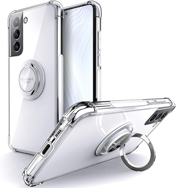 Silverback for Samsung Galaxy S21 FE Case Clear with Ring Kickstand