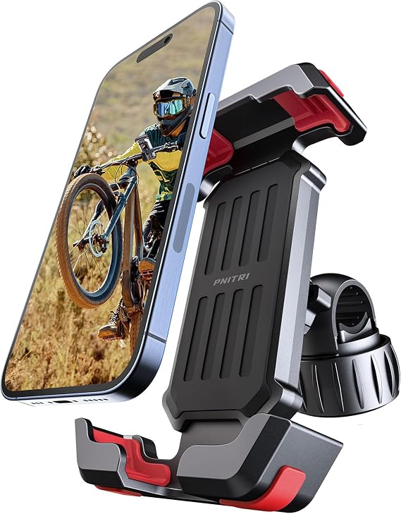 Pnitri 2 Pack Bike Phone Holder Mount [2025 Upgraded Gift Set]- Accesorios para Motos Stand, 3S Easy Install, Motorcycle Phone Mount Universal Handlebar, Bike Accessories for Adult