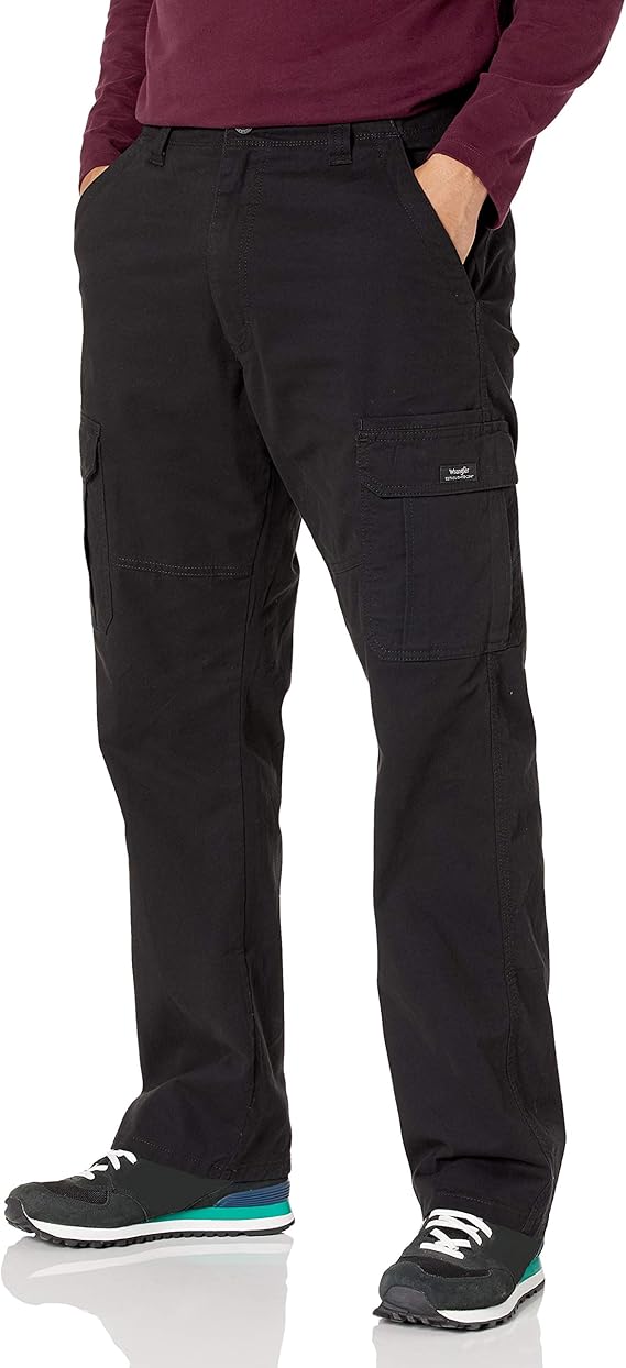 Wrangler Authentics Men's Relaxed Fit Stretch Cargo Pant Casual Pants