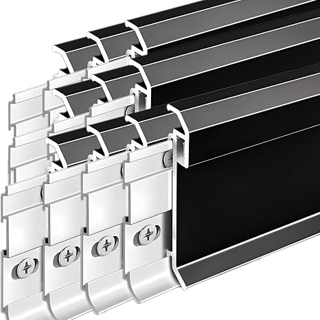 JARBIH 3.3ft Aluminum Skirting Channel, H8cm LED Baseboard Profile Trim
