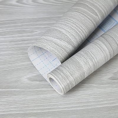 practicalWs Grey Wood Wallpaper 17.7787.4, Gray Contact Paper Peel and Stick Modern Shelf Liner Covering for Vinyl Wrap for Cabinets Furniture