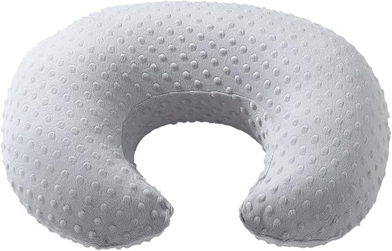 Baby Nursing Pillow Cover, Nursing Pillow Slipcovers for Breastfeeding Moms, Ultra-Soft Fit Standard Infant Nursing Pillows for Infant Newborn Baby Boy Girl (Glacier Gray)