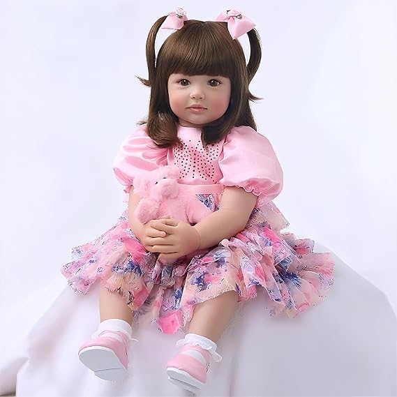 iCradle 24 Inch Reborn Baby Doll Girl Realistic Baby Doll Toddler Dolls