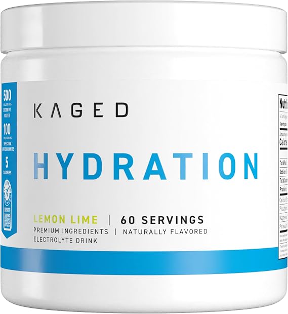 Kaged Hydration Drink Mix | Sugar Free | Tastes Amazing | 5 Key Electrolytes, 60 Servings
