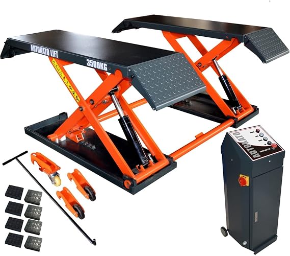 KT-X80 Mid Rise Scissor Lift 8000lbs Penumatic Release Auto Lift 110V/1PH