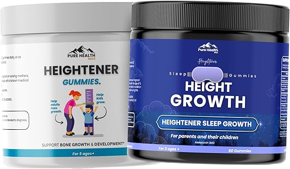 PURE HEALTH MAX Heightener Gummies + Heightener Sleep Growth Gummies
