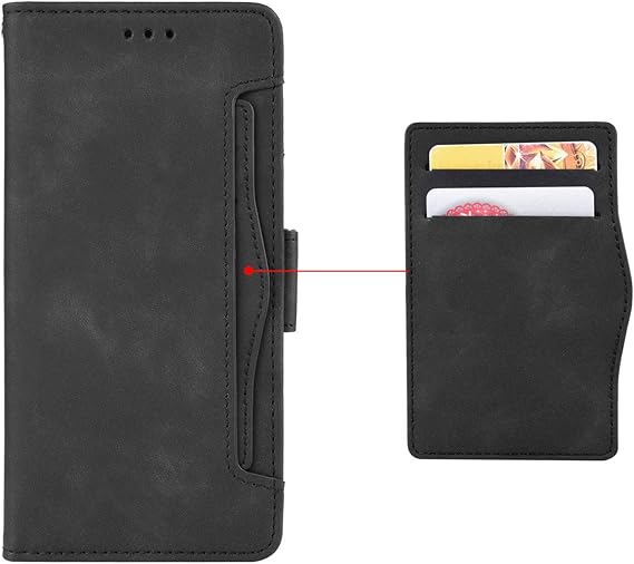 SHIEID Wallet Case for One Plus Ace 6 5G, Flip Multicard Wallet Cover, Cases Wallet PU Leather Phone Suitable for One Plus Ace 6 5G, Black