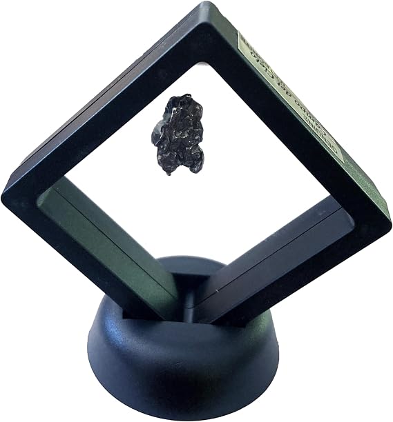 Genuine 6g Meteorite Specimen from Argentina in Floating Display | Real Astronomy Space Rock from Campo del Cielo Crater Field