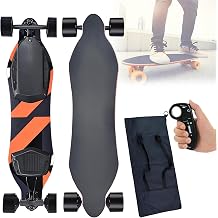 All-Terrain Electric Longboard Skateboard with Remote, Off Road Electric Skateboard, 40km/h Top Speed, 40-50km Range, for Campus &amp; City Riding. Orange