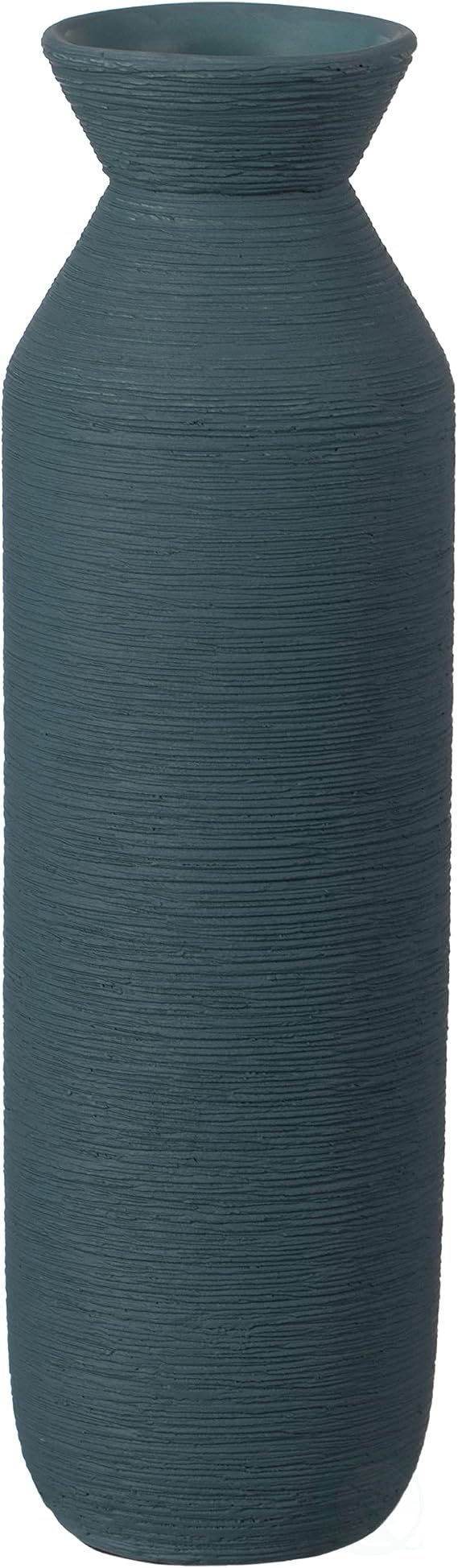 Uniquewise 9" H Decorative Ceramic Cylinder Vase, Modern Style Centerpiece Table Vase, Blue (QI004348.BL)