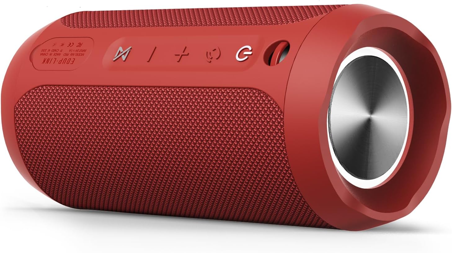 EDUPLINK Bluetooth Speaker, Portable Wireless Speakers, Waterproof IPX7 Speaker, TWS Pairing Stereo, Built in Microphone, Long Playtime for Home, Travel, Red