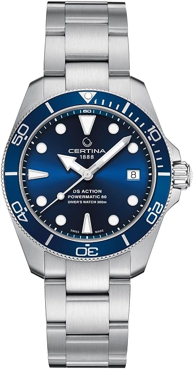 Certina, Unisex, DS ACTION Diver 38mm, Stainless Steel, Swiss Automatic, Diving Watch, C0328071104100