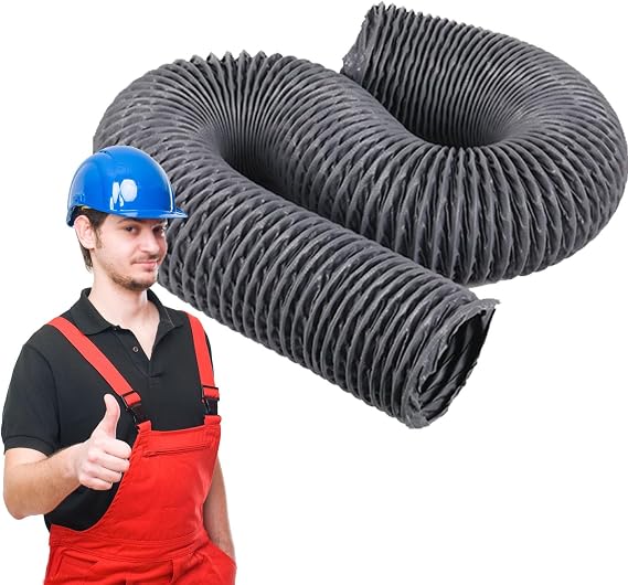 50mm 60mm 75mm 100mm 115mm 150m 200mm Dia Thread Ducting, Exhaust Tube Kit Flex for Car Ac/Factory/Tunnel, Indoor Air Duct Induction Intake Pipe Hos(Dia-180mm(7 1/8"),L-10m(32ft))