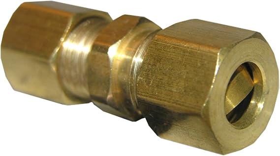LASCO 17-6205 1/4-Inch Compression by 3/16-Inch Compression Brass Union
