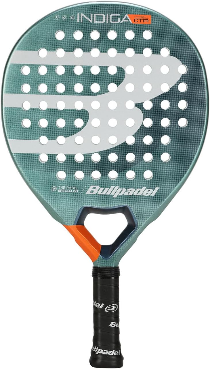 BULLPADEL Padel Racket INDIGA CTR 2025 | Ultra-Light Round Shape Pala Padel | Polyglass & SoftEva Core | Grip Zone Technology for Maximum Control | Perfect for Amateur & Occasional Players