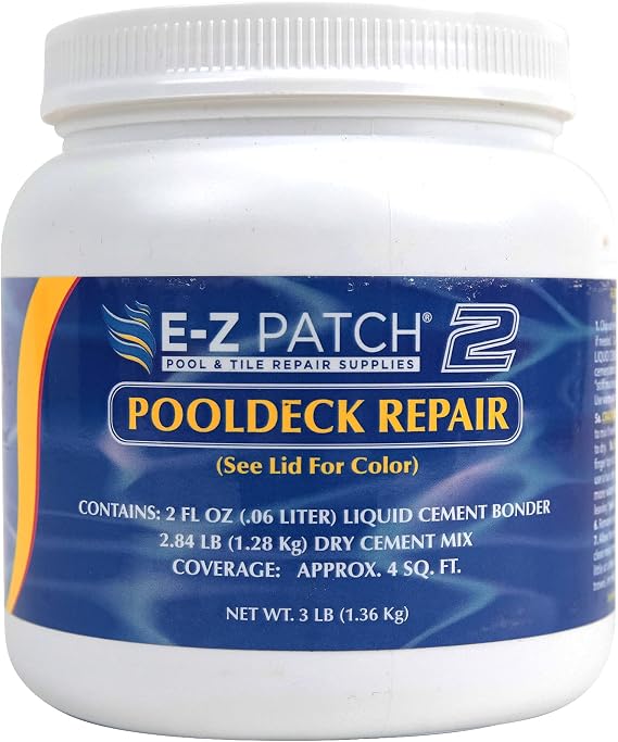 2 Pool Patch Repair Kit for Pool Decks and Patios, DIY Concrete Repair (Sand Buff, 3 lbs.)