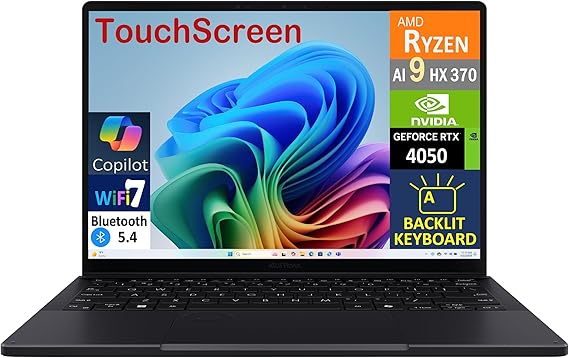 ASUS ProArt PX13 (Replace P16) 2-in-1 AI Laptop 13.3" Touch OLED 3K Display | 500 nits (Ryzen AI 9 HX 370, RTX 4050, 32GB LPDDR5X, 2TB SSD, Backlit KYB, WiFi 7, BT 5.4, Win11P)