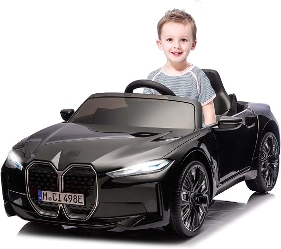 Electric Car for Kids 12V Ride on Toys Car with Parent Remote(Black)