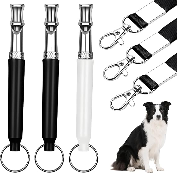 3 Pcs Dog Whistle,Dog Whistle to Stop Barking Neighbors Dog,Ultrasonic Dog Whistles,Professional Recall Dog Training Whistles, with Lanyard