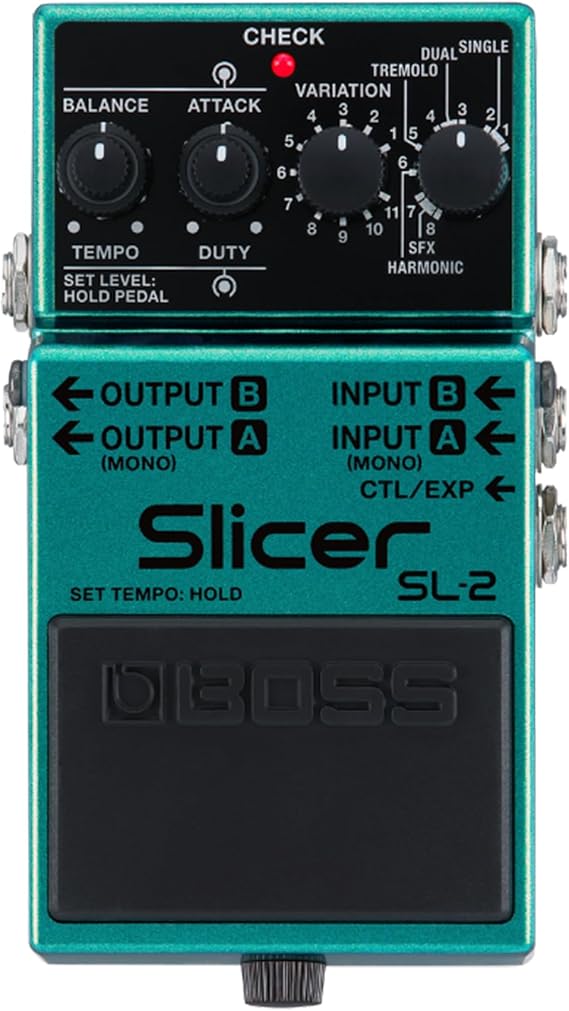 BOSS SL-2 Slicer | Compact Pedal for Guitar, Keyboard, DJs & More | Instantly Create Pulsating Grooves | Multiple Slicer Paths | 88 Onboard Patterns | Stereo Output Options