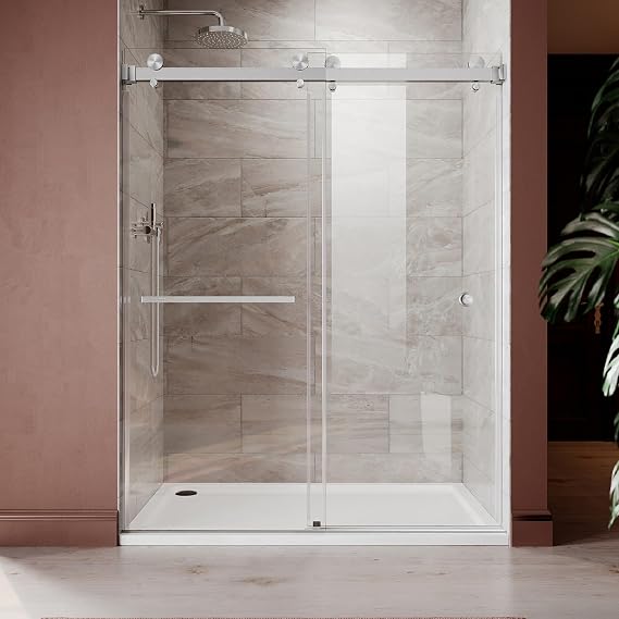 66"- 72" W x 76" H Frameless Double Sliding Shower Door
