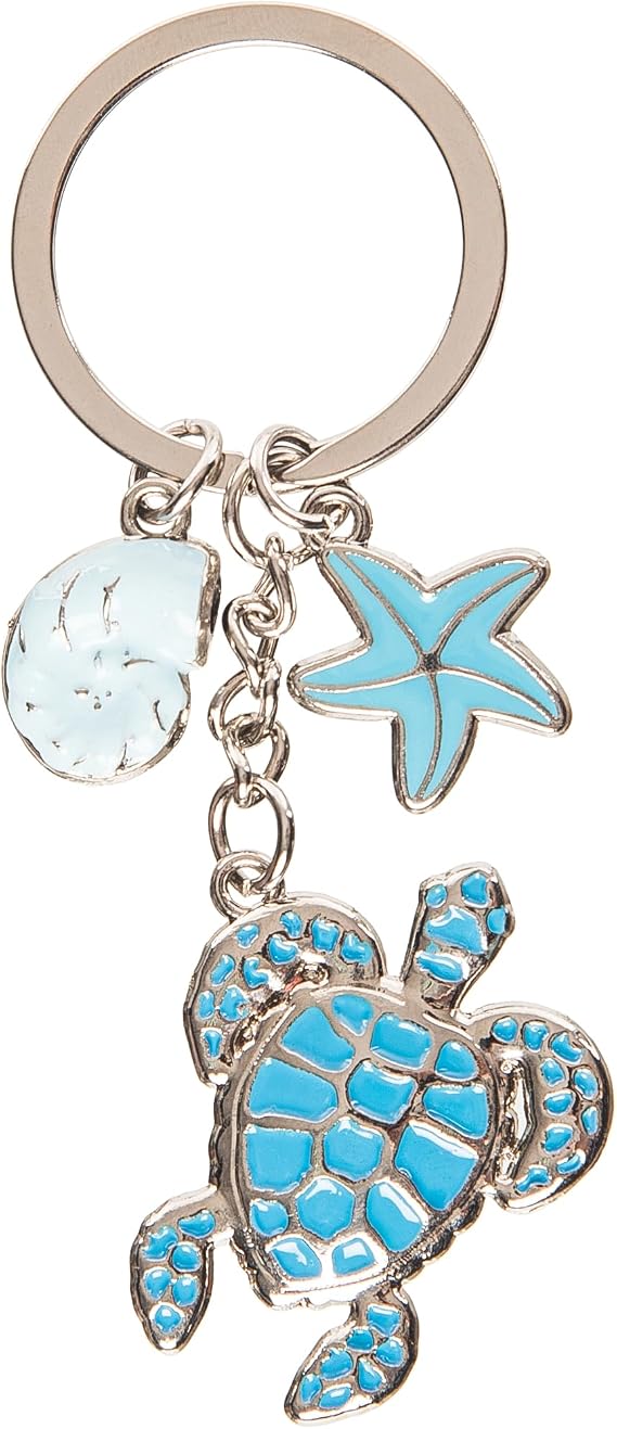 Beachcombers Sea Turtle Keychain Blue