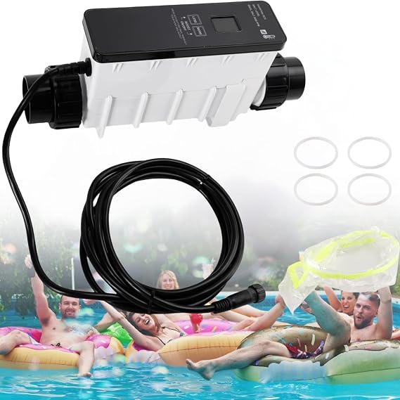 Upgrade IC40 EC-520555 520555 Replacement Salt Cell Chlorine Generator for Pentair Intellichlor Suitable for In-Ground Pools Up to 40,000 Gallons, Includes Cable and PVC Unions