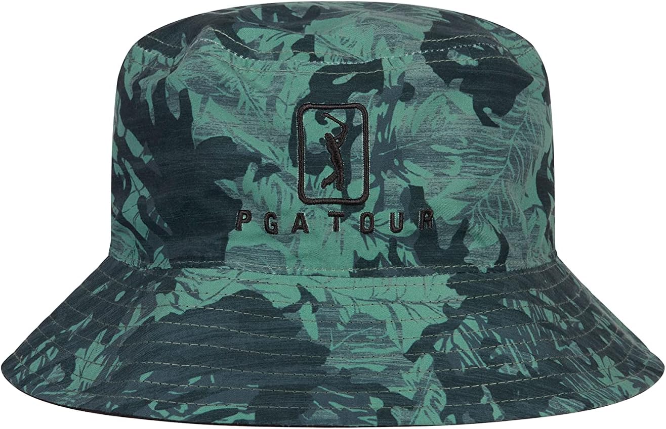 PGA TOUR Mens Reversible Camo Golf Bucket Hat
