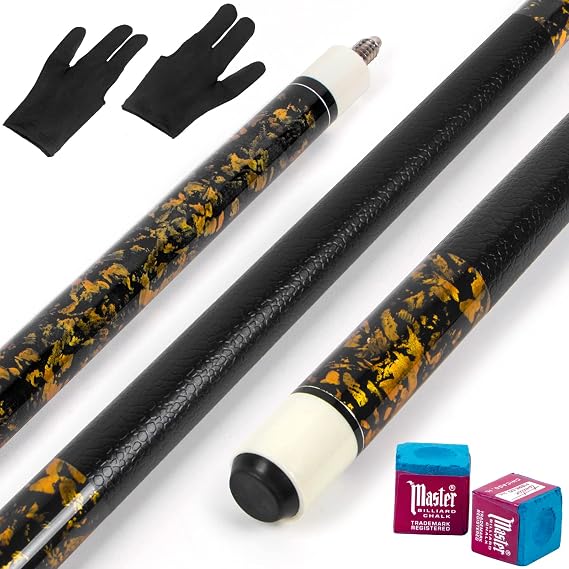 LOTKEY Pool Cue Sticks for Adults,Super Straightened Up 58'' 18 19 20 21oz Billiard Cues Canadian Maple Tacos De Billar Profesional Set of 4/3/2/1 House Bar Pool Que Table Beginner Pool Queue