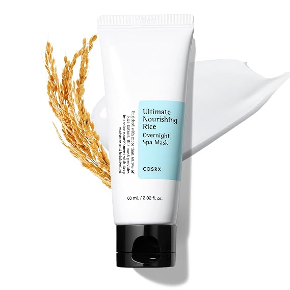 COSRX Ultimate Nourishing Rice Overnight Spa Mask, Niacinamide, 2.02fl.oz | 68% Rice Extract Sleeping Pack, Brightening, Deep Nourishment for Dull, Dry Skin, Glow Boosting, Korean Skin Care