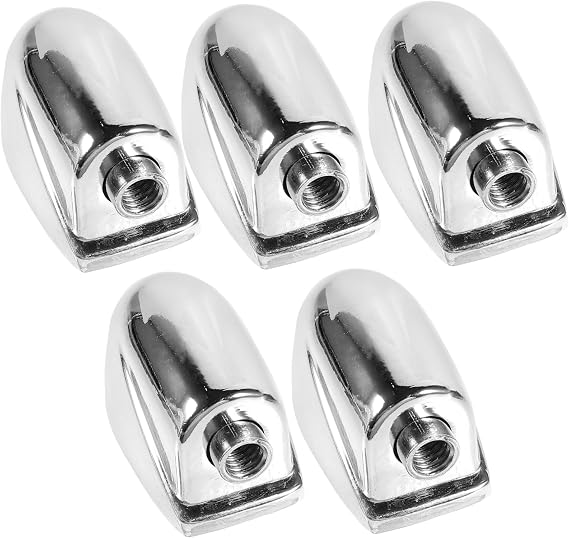 UPKOCH 5pcs Single-end Snare Drum Ear Claw Hook Connectors for Snare and Bass Drums Easy Installation Replacement Parts Durable Silver Finish