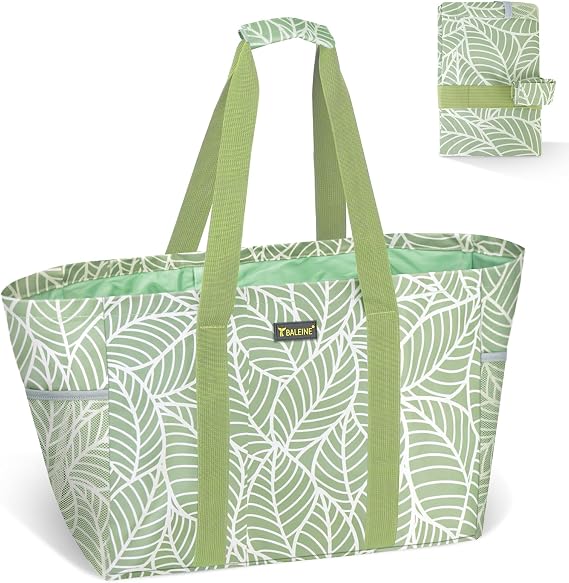 BALEINE Soft 9 Gallon Extra Large Utility Tote, Foldable Reusable Storage Bag (Antique Foliage)