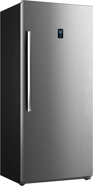 SMETA Upright Freezer with Drawers 21 Cu. Ft, Stand Up Freezer Frost Free, Garage Ready, Energy Saving, Led Light, Standup Full Size Freezerless Standing Freezer for Home, Office