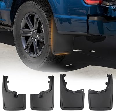 2025 Upgraded Mud Flaps for 2021-2026 Ford F150 Accessories Mudguards All Weather F150 Mudflaps No-Drill Front and Rear-Black,4 Pc. Not fit Raptor Models