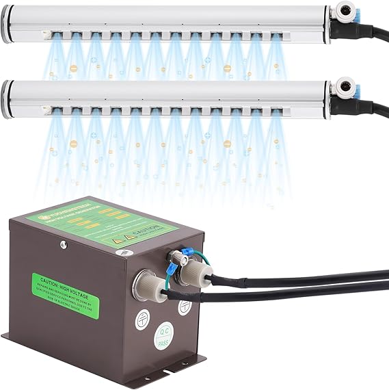 YUCHENGTECH Ionizing Air Bar 140cm Anti Static Ionizer Bar Static Eliminator Discharger Anti Static Rod Static Electricity Remover Ionizing Air Rod + 7KV High Voltage Generator 110V