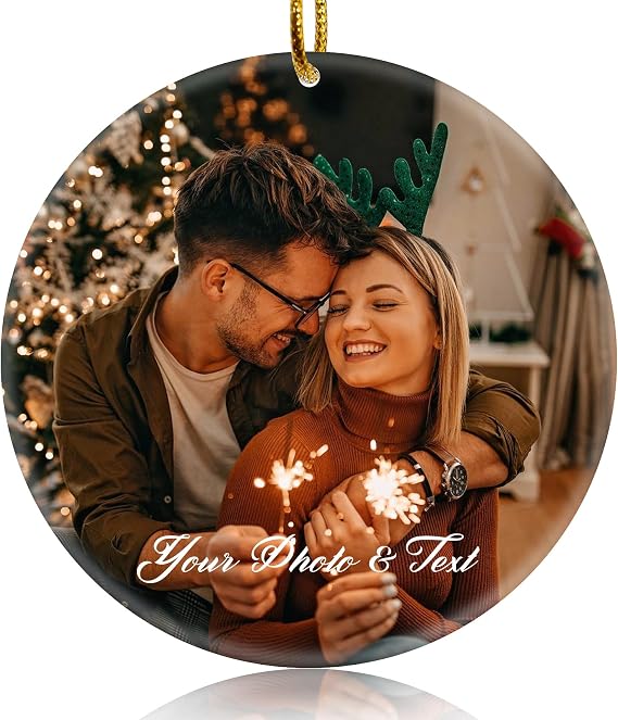 Personalized Christmas Ornament 2026,Custom Christmas Ornament,Double Sided Photo Christmas Ornament,Customized Christmas Ornaments, 2025,Ornement de Noel Personnalise