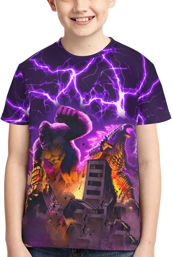 Boys' Short Sleeve T Shirt Game Graphic Crewneck Tshirts 3D Printed Cartoon Tee Shirt for Youth Boys Girls Teen 6-16